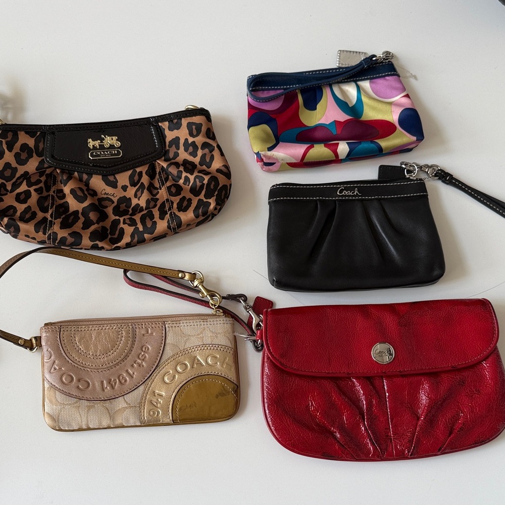 Coach Red and Black Wristlet Collection